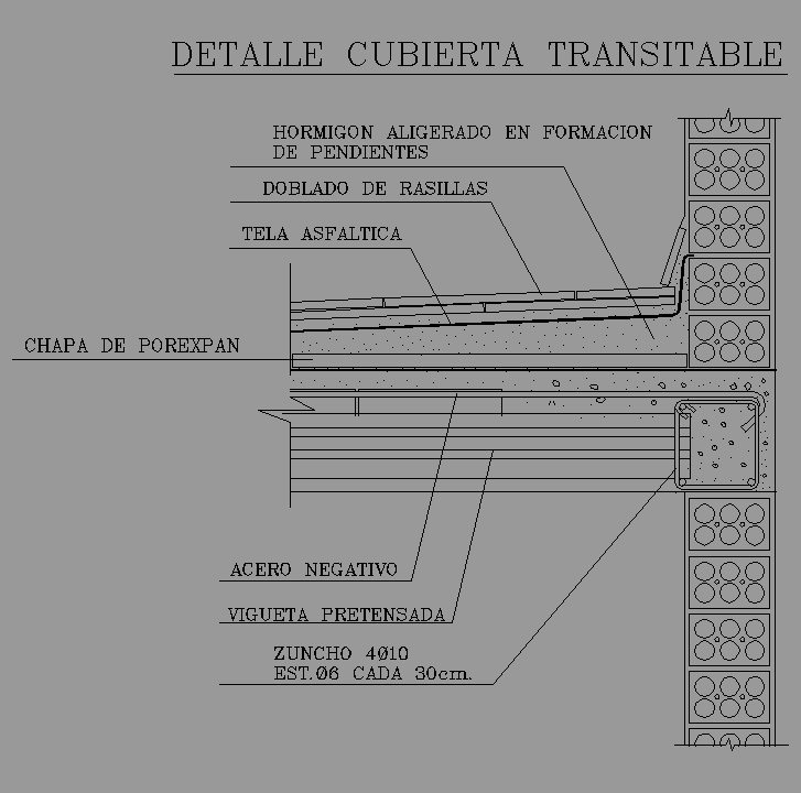 Bloque Autocad Detalle de Terraza